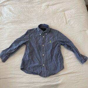 Polo Ralph Lauren Navy Button-Down Gingham boys’ Shirt 3T